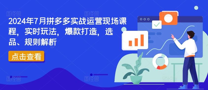 2024年7月拼多多实战运营现场课程，实时玩法，爆款打造，选品、规则解析-孔明聊项目