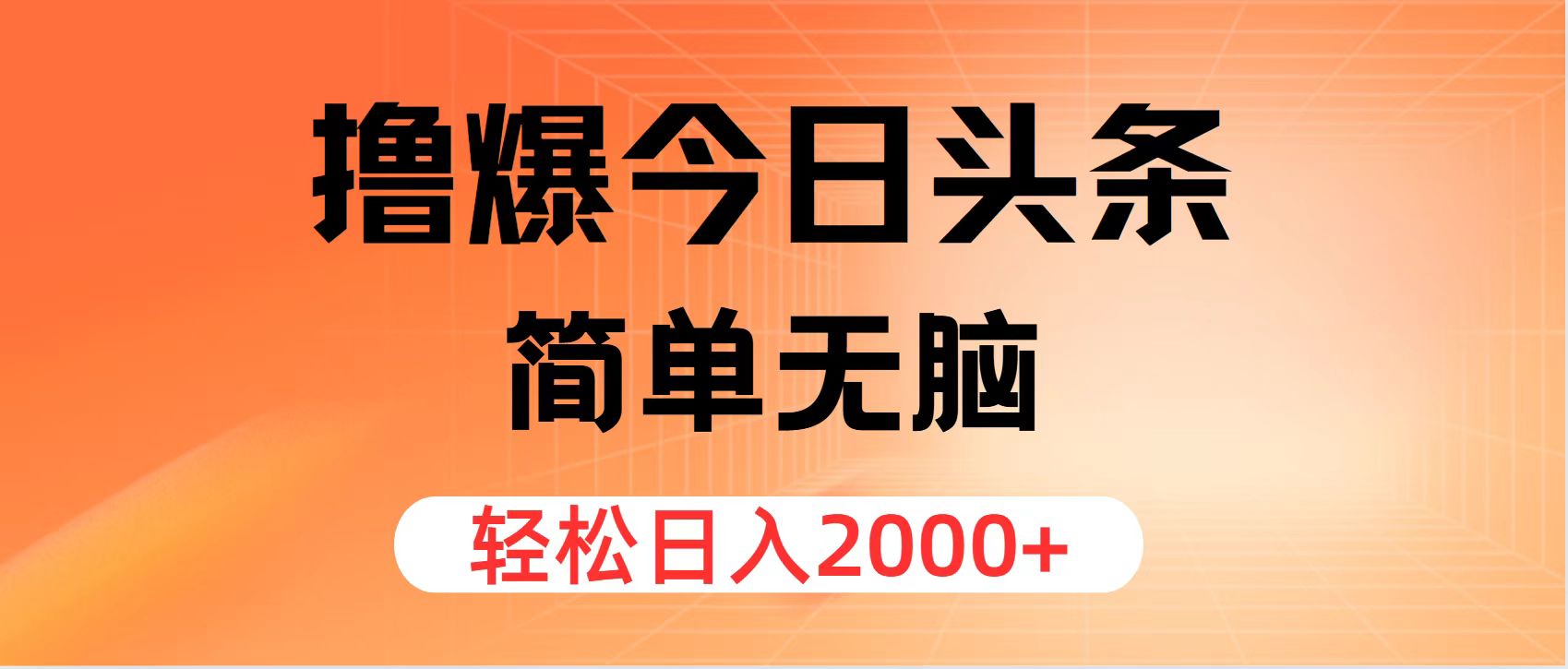 （11849期）撸爆今日头条，简单无脑，日入2000+-孔明聊项目