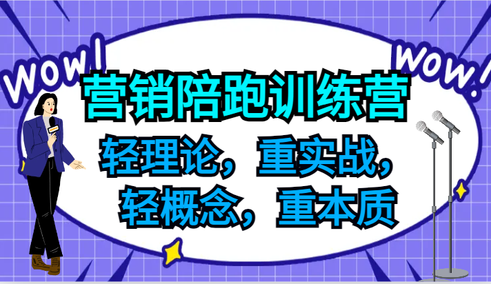 营销陪跑训练营，轻理论，重实战，轻概念，重本质，适合中小企业和初创企业的老板-孔明聊项目