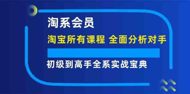 淘系会员初级到高手全系实战宝典【淘宝所有课程，全面分析对手】-孔明聊项目