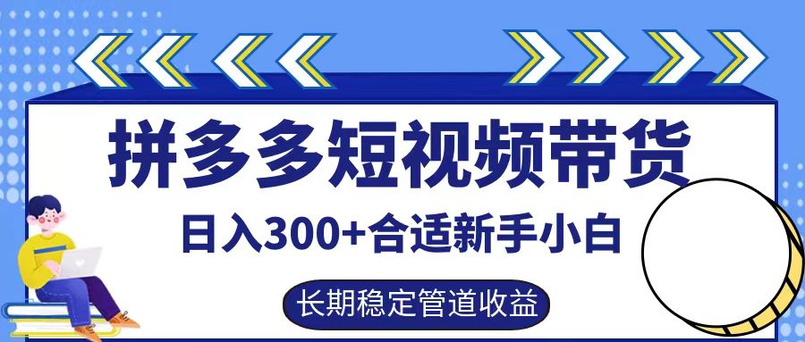 拼多多短视频带货日入300+，实操账户展示看就能学会-孔明聊项目