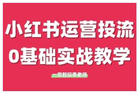 小红书运营投流，小红书广告投放从0到1的实战课，学完即可开始投放-孔明聊项目