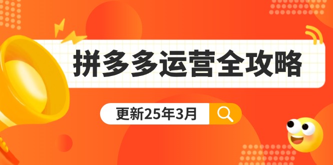 拼多多运营全攻略：从0到日销千单,爆款内功+付费推广+黑科技(更新25年3月-孔明聊项目