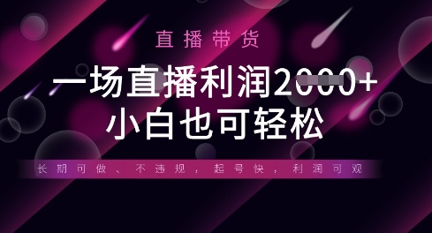 半无人直播带货，一场利润数张，适合所有平台玩法，小白也可轻松-孔明聊项目