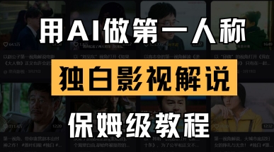 用AI做第一人称独白影视解说，手把手教学，保姆级教程-孔明聊项目