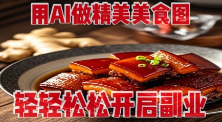 用AI做精美美食图，无需专业设备拍摄，轻轻松松开启副业-孔明聊项目