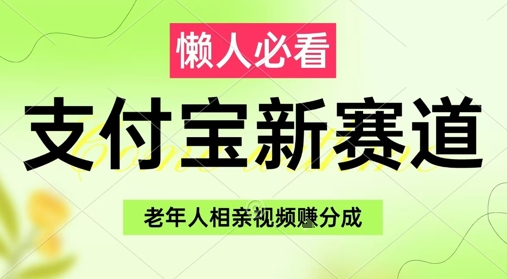 支付宝新赛道，利用老年人相亲视频，挣分成收益，轻松月入过W，操作简单-孔明聊项目