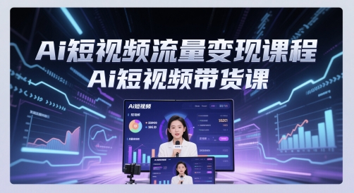 Ai短视频流量变现课程，Ai短视频带货课-孔明聊项目