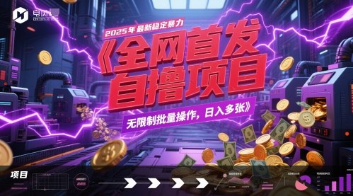 全网首发，2025年最新稳定暴力全自动自撸项目，无限制批量操作，日入多张【揭秘】-孔明聊项目