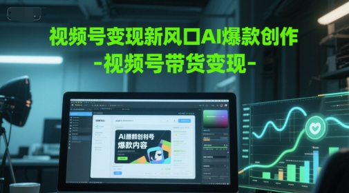 视频号变现新风口AI爆款创作-视频号带货变现-孔明聊项目