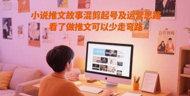 小说推文故事混剪起号及运营思路，看了做推文可以少走弯路-孔明聊项目