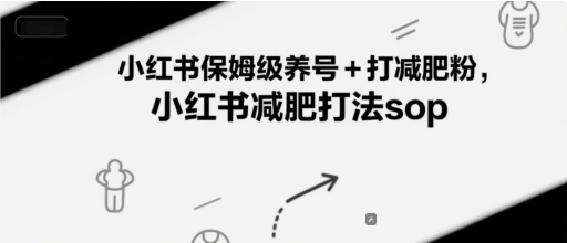 小红书保姆级养号+打减肥粉，小红书减肥打法sop-孔明聊项目