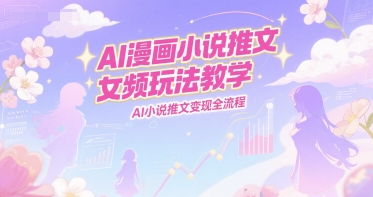 AI漫画小说推文女频玩法教学，AI小说推文变现全流程-孔明聊项目