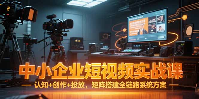 中小企业短视频实战课，认知+创作+投放，矩阵搭建全链路系统方案-孔明聊项目