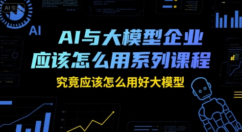 AI与大模型企业应该怎么用系列课程，究竟应该怎么用好大模型-孔明聊项目