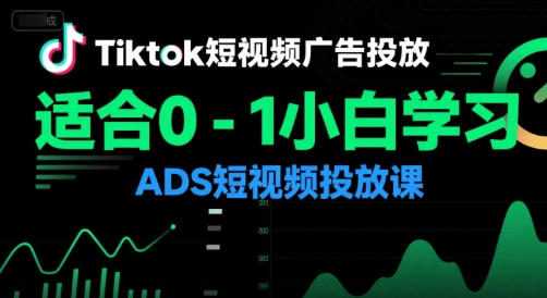 Tiktok短视频广告投放，适合0-1小白学习ADS短视频投放课-孔明聊项目