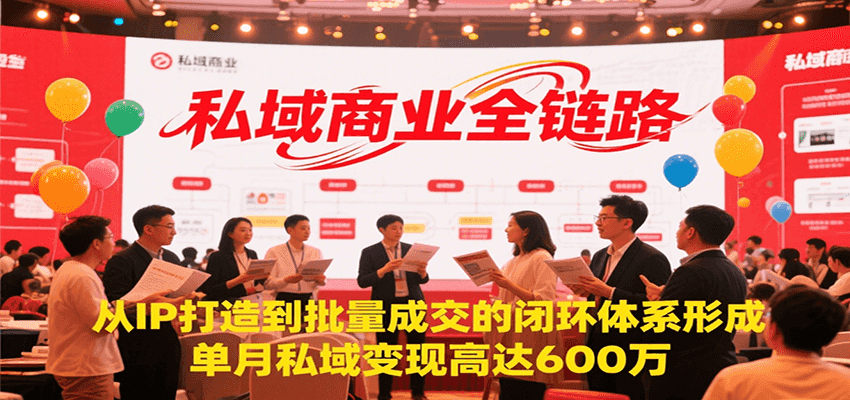 私域商业全链路，从IP打造到批量成交的闭环体系形成，单月私域变现600万-孔明聊项目