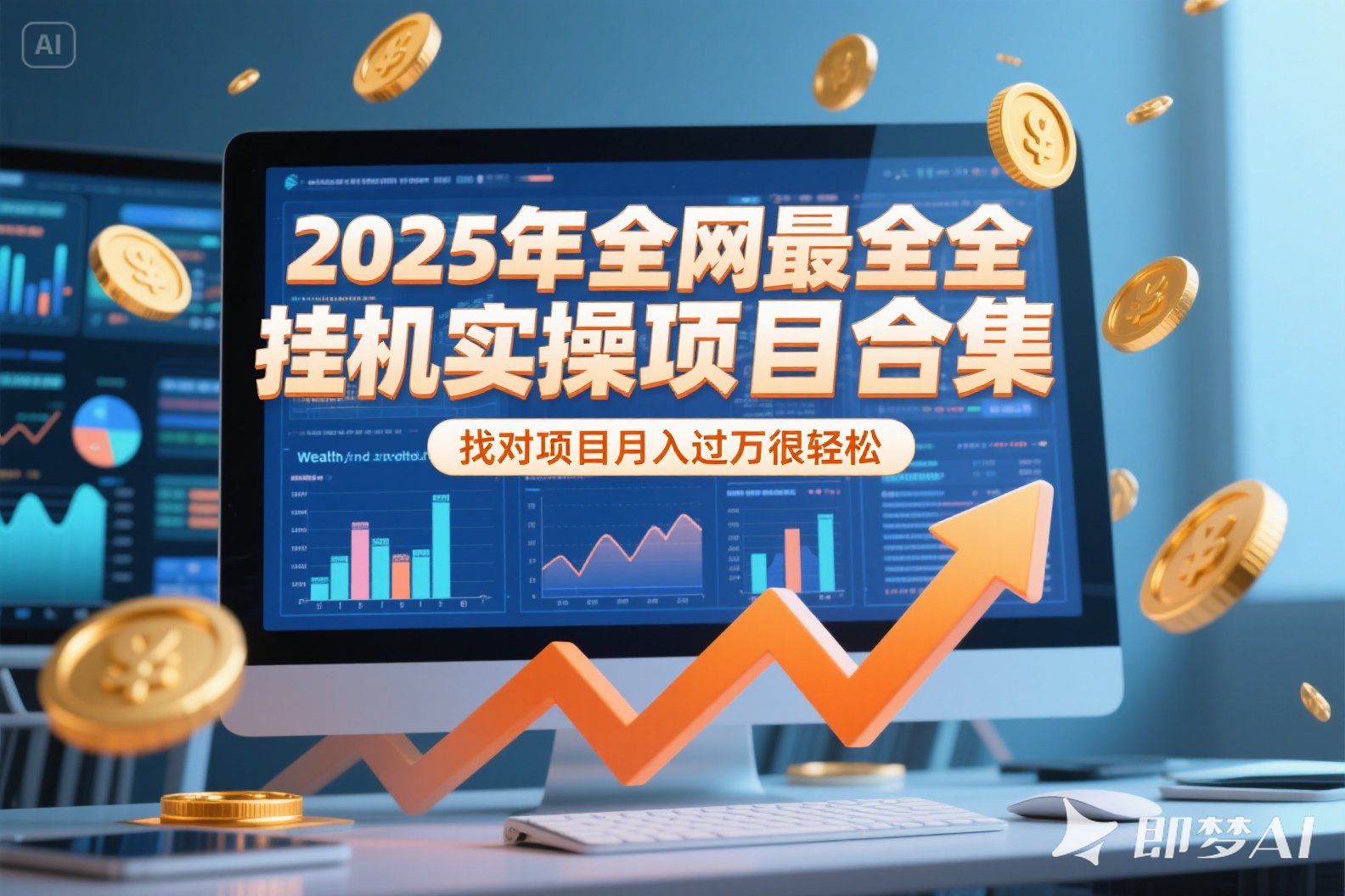 2025年挂机实操项目实操演练，挂机类型，AI直播类型，轻资产创业类型…-孔明聊项目