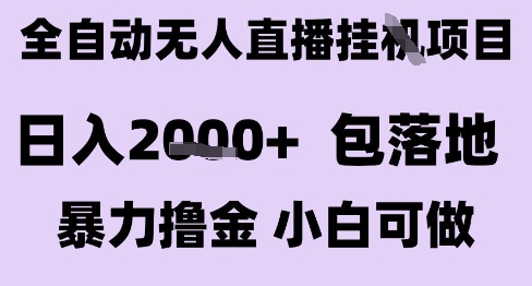 最新全自动抖音无人直播挂G项目，日入2k+ 包落地暴力撸金，小白可做【揭秘】-孔明聊项目
