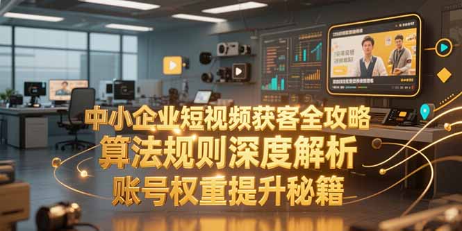中小企业短视频获客全攻略，算法规则深度解析，账号权重提升秘籍-孔明聊项目