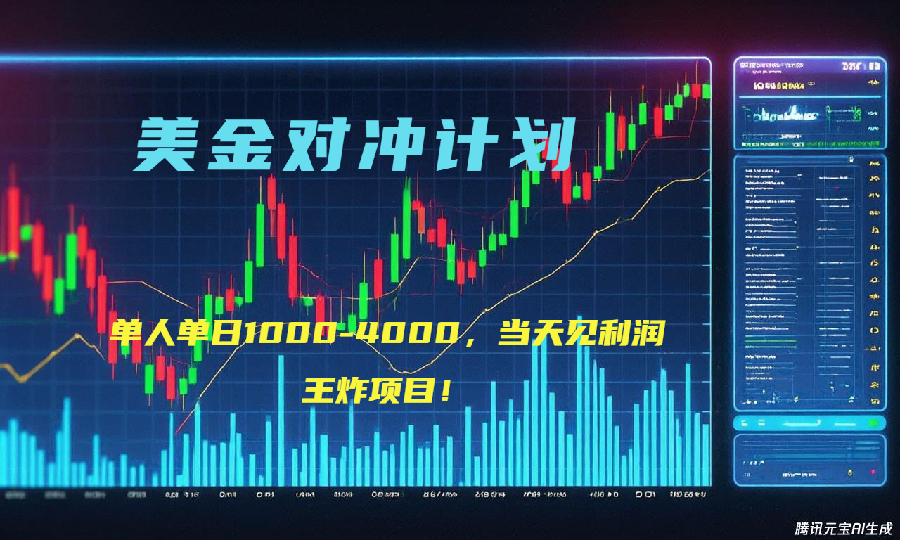 2025年最暴力项目“美金先登计划”最新最强对冲战法，每日实际收益1K-4K-孔明聊项目