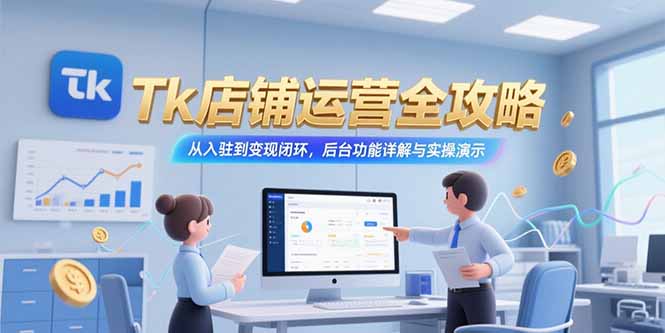 Tk店铺运营全攻略，从入驻到变现闭环，后台功能详解与实操演示-孔明聊项目