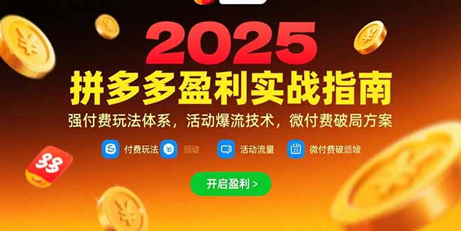 拼多多盈利实战指南，强付费玩法，活动爆流技术，微付费破局方案(更新7月-孔明聊项目