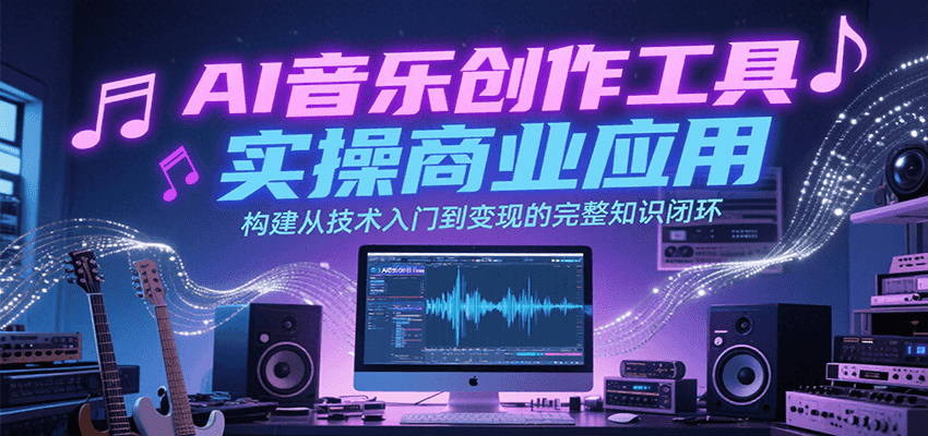 AI音乐创作工具实操商业应用，构建从技术入门到变现的完整知识闭环-孔明聊项目