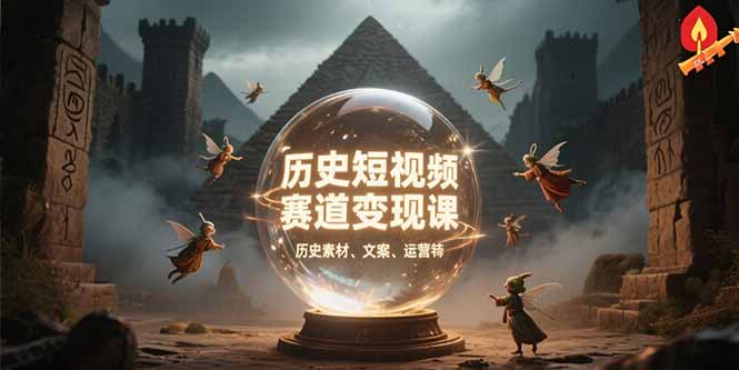 历史短视频赛道变现课，百集素材库应用，文案剪辑技巧，账号运营全案-孔明聊项目