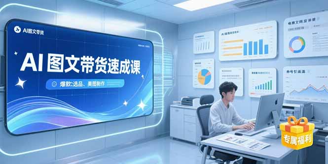 AI图文带货速成课，养号引流秘籍，爆款选品策略，美图制作全流程-孔明聊项目