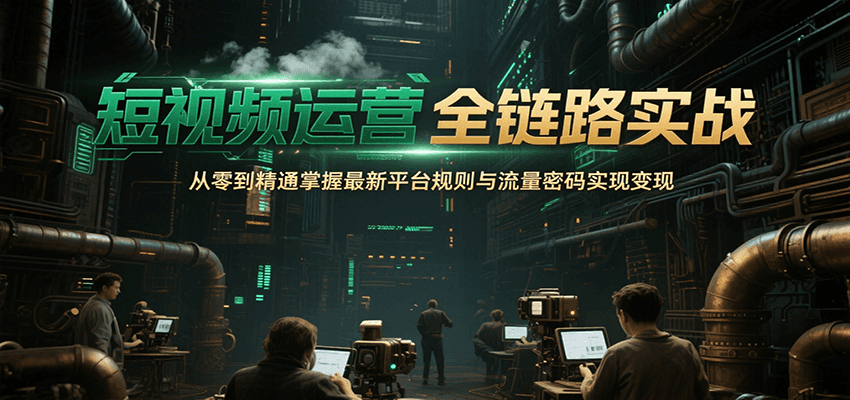 短视频运营全链路实战,从零到精通掌握最新平台规则与流量密码实现变现-孔明聊项目