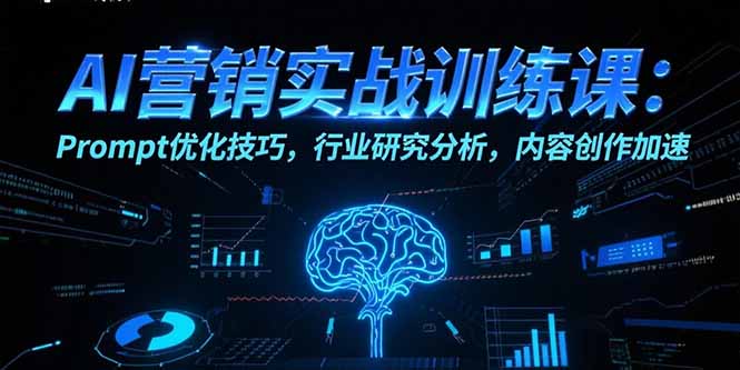 AI营销实战训练课:Prompt优化技巧,行业研究分析,内容创作加速-孔明聊项目
