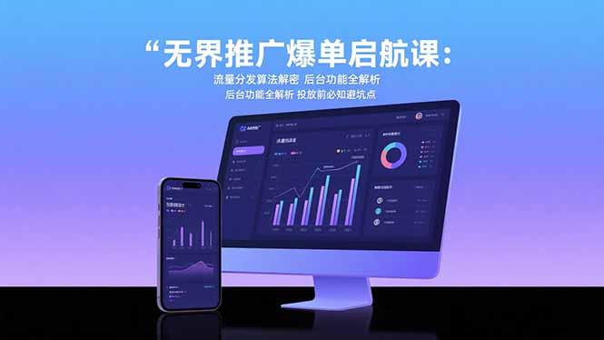 无界推广爆单启航课：流量分发算法解密 后台功能全解析 投放前必知避坑点-孔明聊项目