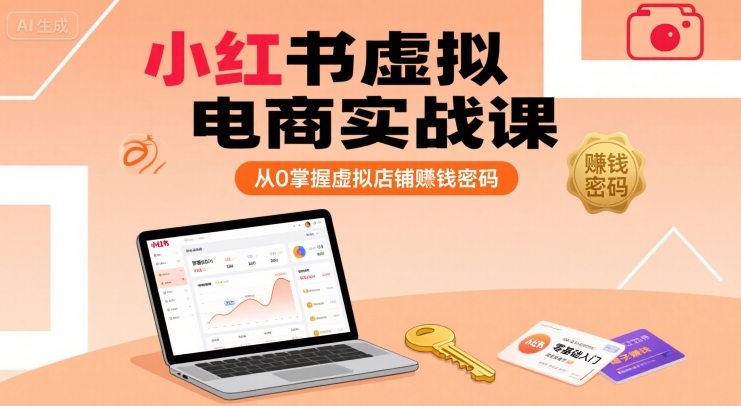 小红书虚拟电商实战课,从0掌握虚拟店铺賺钱密码(更新)-孔明聊项目