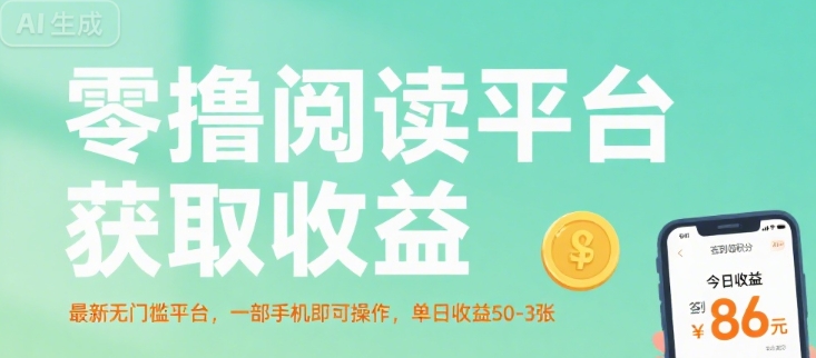 零撸阅读平台获取收益，最新无门槛平台，一部手机即可操作，单日收益50-3张【揭秘】-孔明聊项目