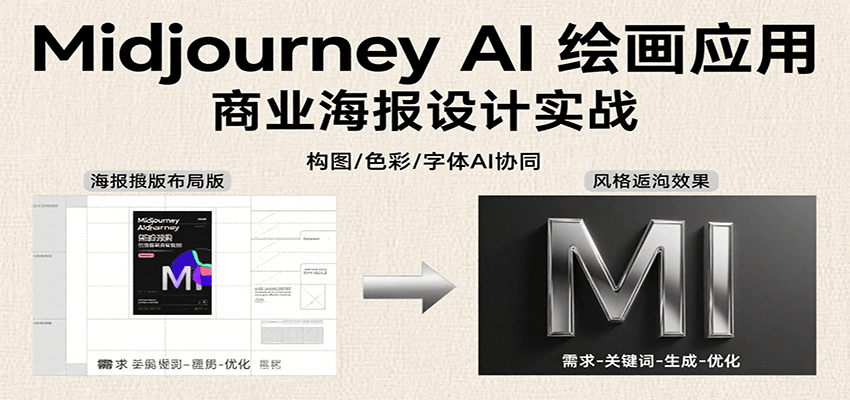 Midjourney AI绘画应用，关键词指令解析、漫画头像制作、海报设计、3D人物生成等-孔明聊项目