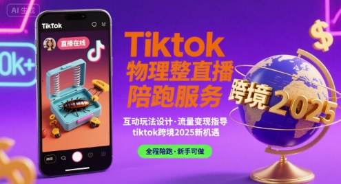Tiktok物理整蛊直播陪跑服务-tiktok跨境2025-孔明聊项目