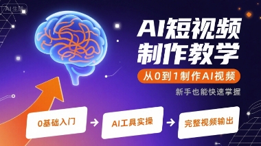 AI短视频制作教学，从0到1制作AI视频-孔明聊项目