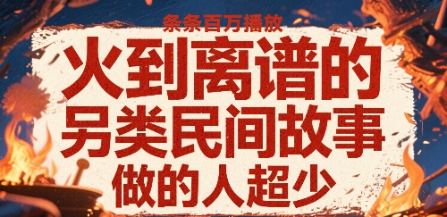 火到离谱的另类民间故事，条条百W播放，做的人超少-孔明聊项目