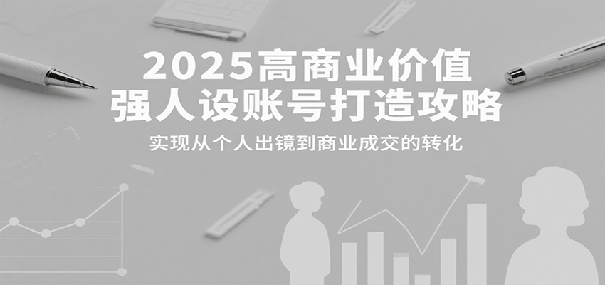 2025高商业价值强人设账号打造攻略，实现从个人出镜到商业成交的转化-孔明聊项目