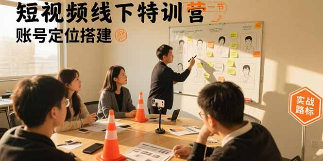 短视频线下特训营：账号定位搭建/口播号拍摄剪辑/直播间流量入口/变现实战-孔明聊项目