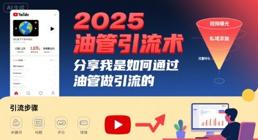 2025油管引流术，分享我是如何通过油管做引流的-孔明聊项目