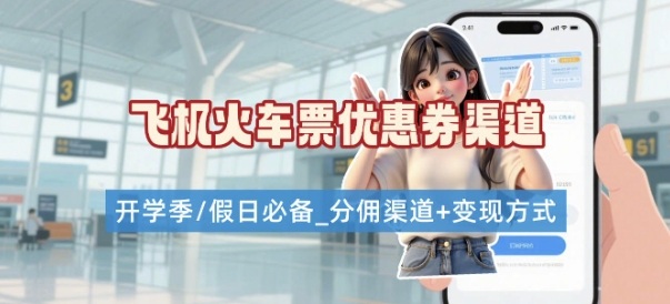 学生党必看！机票火车票优惠券申请渠道 + 项目打法，开学季节日速存-孔明聊项目