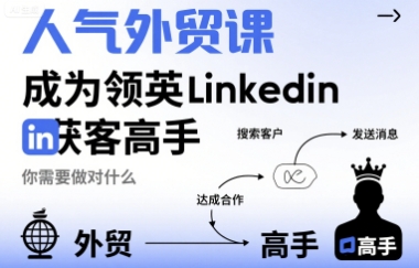 人气外贸课-成为领英Linkedin获客高手，你需要做对什么-孔明聊项目