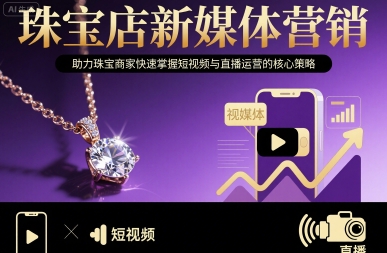 珠宝店新媒体营销，助力珠宝商家快速掌握短视频与直播运营的核心策略-孔明聊项目