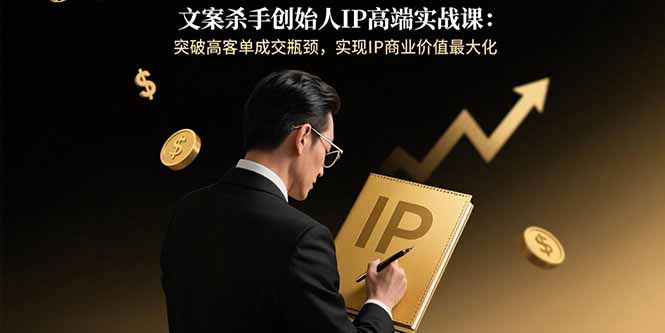 文案杀手创始人IP高端实战课：突破高客单成交瓶颈，实现IP商业价值最大化-孔明聊项目