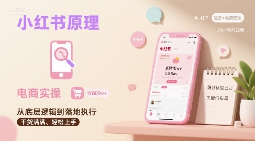 小红书原理以及详细实操流程，小红书电商教程-孔明聊项目