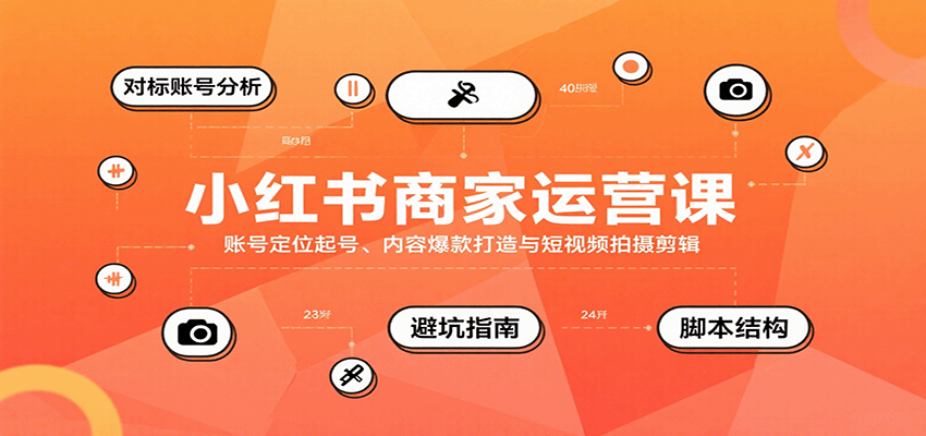 小红书商家运营课，账号定位起号、内容爆款打造与短视频拍摄剪辑-孔明聊项目