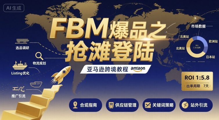 FBM爆品之抢滩登陆-亚马逊跨境教程-孔明聊项目