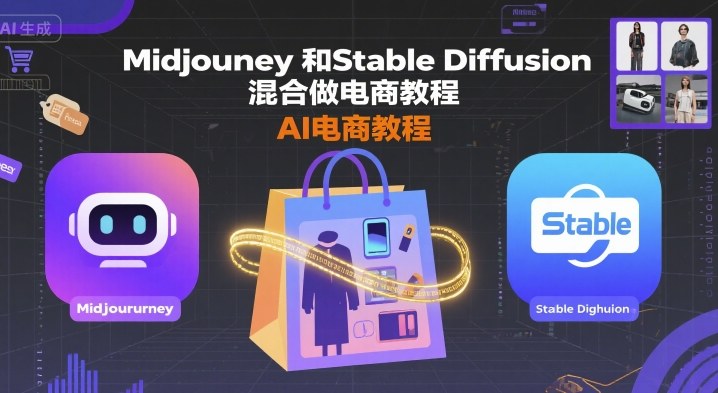 Midjourney和Stable Diffusion混合做电商教程-ai电商教程-孔明聊项目